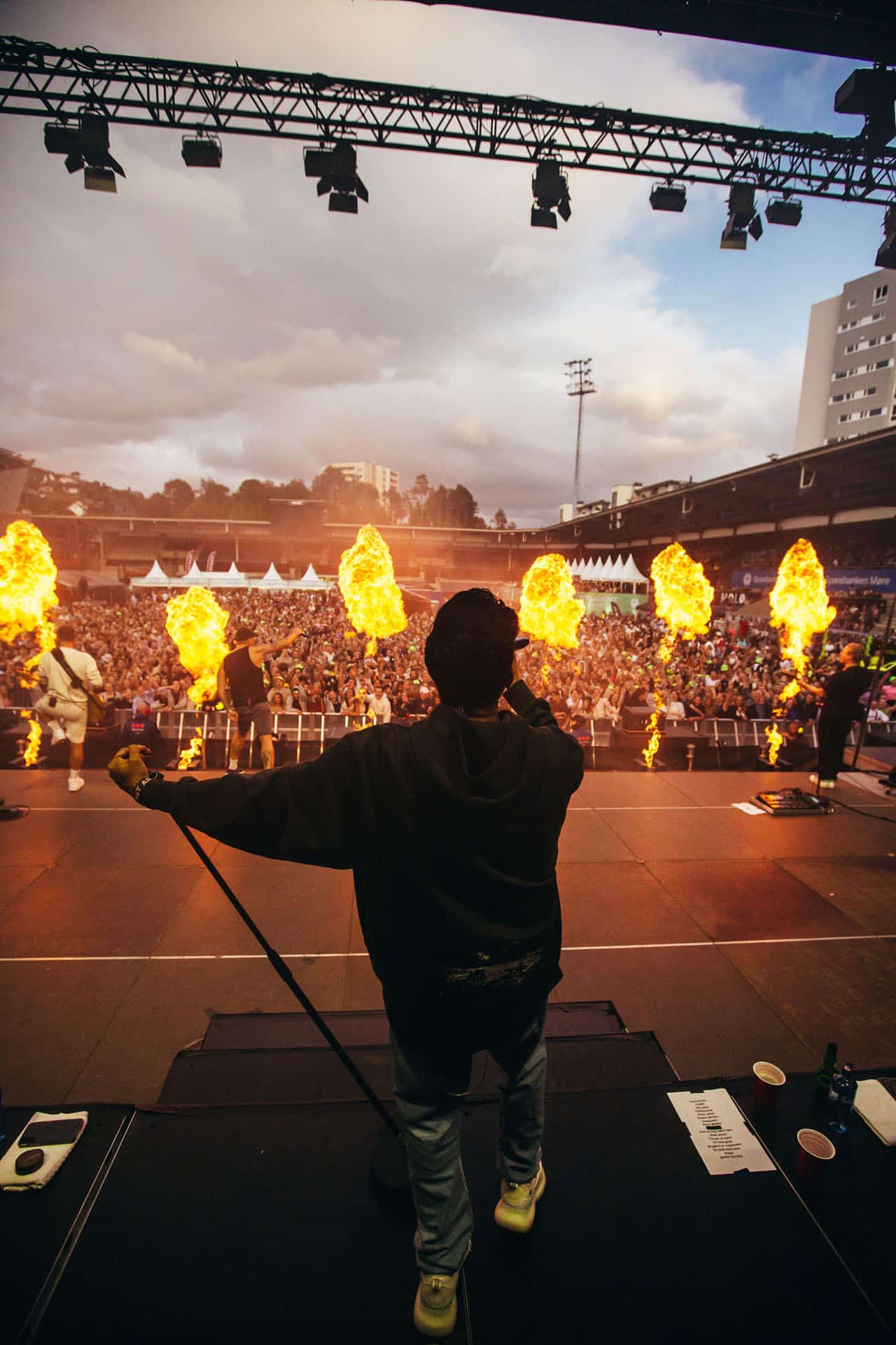 Pyroteknikk og sceneshow for Staysman. Fotograf er Bjørn Thorkildsen